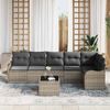 vidaXL Garten-Sofa-Set mit Kissen 7 pcs Schwarz Poly Rattan 3354398 Bild 3