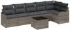 vidaXL Garten-Sofa-Set mit Kissen 7 pcs Schwarz Poly Rattan 3354398 Bild 2
