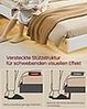 VASAGLE Bettgestell, Doppelbettgestell, 147 x 213 cm, schwebender visueller Effekt, Bett mit LED-Beleuchtung, hohem Kopfteil, Ladestation, modern, wolkenweiß Bild 3