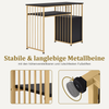 M MCombo Schreibtisch mit Schubladen, Schminktisch ohne Spiegel Schwarz-Gold, Nageltisch aus Holz Metallgestell, Computertisch Wohnzimmer Modern, 45,5 x 109 x 81cm, 2407GBK Bild 4