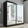 A&J MöbelLand Schwebetürenschrank IVAR 200 cm mit drei Schubladen und Spiegel Bild 2