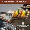 Grillspieße 4er-Set mit 2 Ablage-Gestellen, Grillspießhalter, aus Edelstahl Bild 4