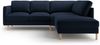 Micadoni Symmetrisches Ecksofa Eden 4-Sitzer Rechts Samt Dunkelblau Bild 2