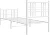 vidaXL Bettgestell mit Kopf- und Fußteil, Metall weiß, 80x200 cm Bild 4