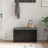 vidaXL Flurbank mit Kissen mit Regal Schwarze Eiche 80 x 38 x 46 cm 891481 Bild 4