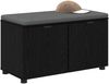 vidaXL Flurbank mit Kissen mit Regal Schwarze Eiche 80 x 38 x 46 cm 891481 Bild 3