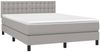 vidaXL Boxspringbett mit Matratze Hellgrau 140x200 cm Stoff 3140377 Bild 3