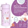 BEARFOOT Trinkflasche Thermo Kinder Trinkflasche Edelstahl - Lama lila, Thermosflasche, auslaufsicher, Edelstahl, Kinderflasche, BPA-frei Bild 3