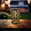 LED Solarleuchte, Gold Schwarz, Feuer-Effekt, Laterne, H 32,5 cm Bild 5