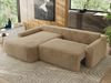 Ecksofa, L-förmiges, lose Kissen, DL-Schlaffunktion, (H 100 x T 187 x B 273 cm) - CUBO L - Plüsch Beige - linke Seite Bild 4