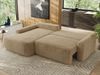 Ecksofa, L-förmiges, lose Kissen, DL-Schlaffunktion, (H 100 x T 187 x B 273 cm) - CUBO L - Plüsch Beige - linke Seite Bild 3