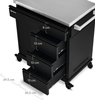 BURNHARD® Grill Beistellwagen Black Edition mit Edelstahl-Arbeitsfläche inkl. Regalböden, Grilltisch, 4 Soft-Close Schubladen, Vollgummi-Rollen – kompatibel mit EARL & FRED Gasgrills - Black Edition inkl. Regalboden - #946467 Bild 3