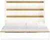 Vente-unique - RAPILI Bett Holz, Platte BeigeWeiß - B 50 cm179,2 cm x H 165,2 cm x L 219 cm Bild 4