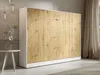 Vente-unique - RAPILI Bett Holz, Platte BeigeWeiß - B 50 cm179,2 cm x H 165,2 cm x L 219 cm Bild 3
