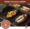 bremermann Grillplatte 2er Set, oval, antihaftbeschichtet, Metall schwarz, 39,5 x 20,5 x 3,5 cm Bild 4