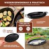 bremermann Grillplatte 2er Set, oval, antihaftbeschichtet, Metall schwarz, 39,5 x 20,5 x 3,5 cm Bild 3