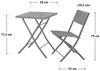 SVITA Polyrattan Bistro-Set Balkonset Klappmöbel Stuhl Tisch Gartenmöbel Schwarz Bild 4