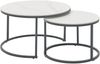 Couchtisch >Gino< (2er Set) in weiß, Keramik - 42x80cm (HxD) Bild 4