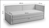 Selsey 'Caprili' Jugendbett mit ausziehbarer Liegefläche und Schublade, creme, ca. 90x200 cm Bild 5