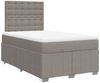 vidaXL Boxspringbett mit Matratze Taupe 120x200 cm Stoff 3293953 Bild 3