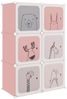 vidaXL Kinderschrank Modular mit 6 Würfeln Rosa PP 340578 Bild 2