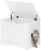 Katzenschrank, Katzenklo Schrank, Oben zu öffnendes Verstecktes Katzentoiletten Schrank Möbel, Indoor-Katzenhaus, Aufbewahrungsbox, 70 x 50 x 53 cm, Für Flure, Schlafzimmer, Weiß Bild 2