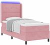 vidaXL Boxspringbett mit LED-Lichtleisten Rosa 80 x 200 cm Samt 3343843 Bild 2