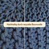 Amagohome Sitzhocker Strickhocker XXL Pouf Ø55 H37cm Bodenkissen Sitzpouf Baumwolle nachhal Bild 4