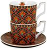 DUO GEOMETRIC 2er-Set Luxus Tassen 250 ml FESTUM, mit Untertassen, New Bone China Porzellan Bild 3