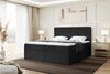 MEBLINI Boxspringbett ZLATAN 160x220 cm mit Bettkasten - H4/Schwarz Webstoff Polsterbett - Doppelbett mit Topper & Taschenfederkern-Matratze Bild 1