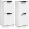 Sideboards 2 Stk. Weiß 30 x 30 x 70 cm Holzwerkstoff [811170] Bild 2