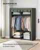 Songmics Stoffschrank mit 2 Kleiderstangen, faltbar, 140 x 43 x 174 cm, Salbeigrün Bild 3