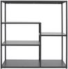 Regal HWC-P98, Wohnregal Standregal Ablageregal, Industrial Metall 80x80x30cm ~ anthrazit Bild 5