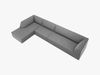 Micadoni Ecksofa Ruby 5-Sitzer Links Samt Salvador Grau Bild 4