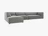 Micadoni Ecksofa Ruby 5-Sitzer Links Samt Salvador Grau Bild 3