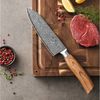 Wakoli Santokumesser EDIB Pro Damast Santoku Messer I 16cm Klinge I Pakkaholzgriff, 67 Lagen Damaststahl, VG-10 Stahlkern Bild 3