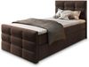 Masseno Boxbett AMON 100x200 cm mit Bonell Matratze und Topper, Einzelbett, Jugendbett, Polsterbett mit Kopfteil, Boxspringbett Bild 2