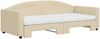 vidaXL Tagesbett Ausziehbar mit Matratzen Creme 90x200 cm Stoff 3197210 Bild 3