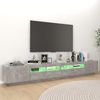 vidaXL TV-Schrank mit LED-Leuchten Betongrau 260x35x40 cm 3081919 Bild 5