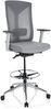 hjh OFFICE Arbeitsstuhl Arbeitshocker HALIFAX WORK Stoff/Netzstoff Grau Bild 5