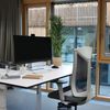 hjh OFFICE Arbeitsstuhl Arbeitshocker HALIFAX WORK Stoff/Netzstoff Grau Bild 3