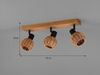 Deckenstrahler TAVAR 3-flammig Holz mit Rattan Korbgeflecht, Breite 50cm Bild 4
