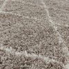 Hochflor Teppich Adriana rund - 80 cm Durchmesser - Beige Bild 4