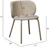 Esszimmerstuhl Annam 2er-Set aus Boucle-Stoff - mit Metallgestell, Beige Bild 4