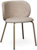 Esszimmerstuhl Annam 2er-Set aus Boucle-Stoff - mit Metallgestell, Beige Bild 3
