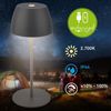 BRILONER - 2er Set Mini LED Tischlampe kabellos IP44 mit Touch, stufenlos dimmbar, Akku & Lichtquelle tauschbar, Nachttischlampe, Dekolampe, Akku Tischleuchte, 8x20 cm (DxH), Anthrazit Bild 3