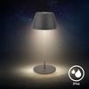 BRILONER - 2er Set Mini LED Tischlampe kabellos IP44 mit Touch, stufenlos dimmbar, Akku & Lichtquelle tauschbar, Nachttischlampe, Dekolampe, Akku Tischleuchte, 8x20 cm (DxH), Anthrazit Bild 4