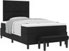 vidaXL Boxspringbett mit Kopfteil Schwarz 120 x 190 cm Stoff 3344130 Bild 2
