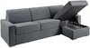 Vente-unique - CALITO Sofa Stoff GrauGrau - B 223 cm152 cm x H 93 cm x L 298 cm Bild 3