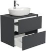 Badmöbel Taifun 80cm mit ovalem Aufsatzwaschbecken grafit : Grafit Bild 4